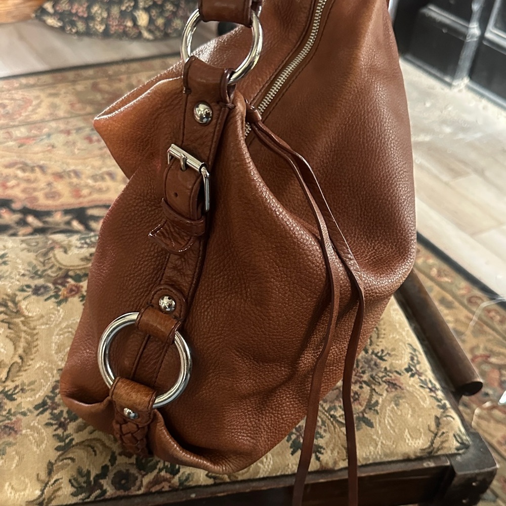 Banana Republic Leather hobo slouchy Shoulder Bag in Brown - Picture 3 of 14